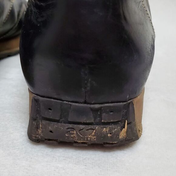 Anne klein 2 black leather lace-up oxford sneakers 10 - Picture 10 of 15